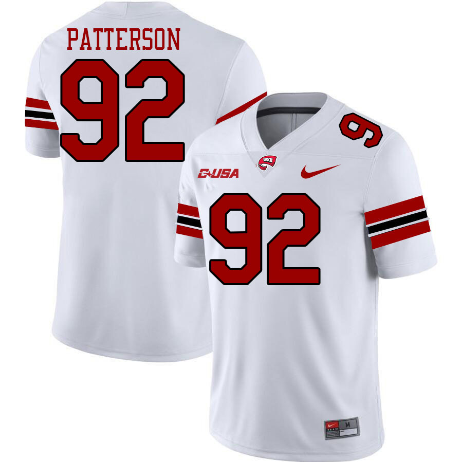 Western Kentucky Hilltoppers #92 Marcus Patterson College Football Jerseys Stitched Sale-White